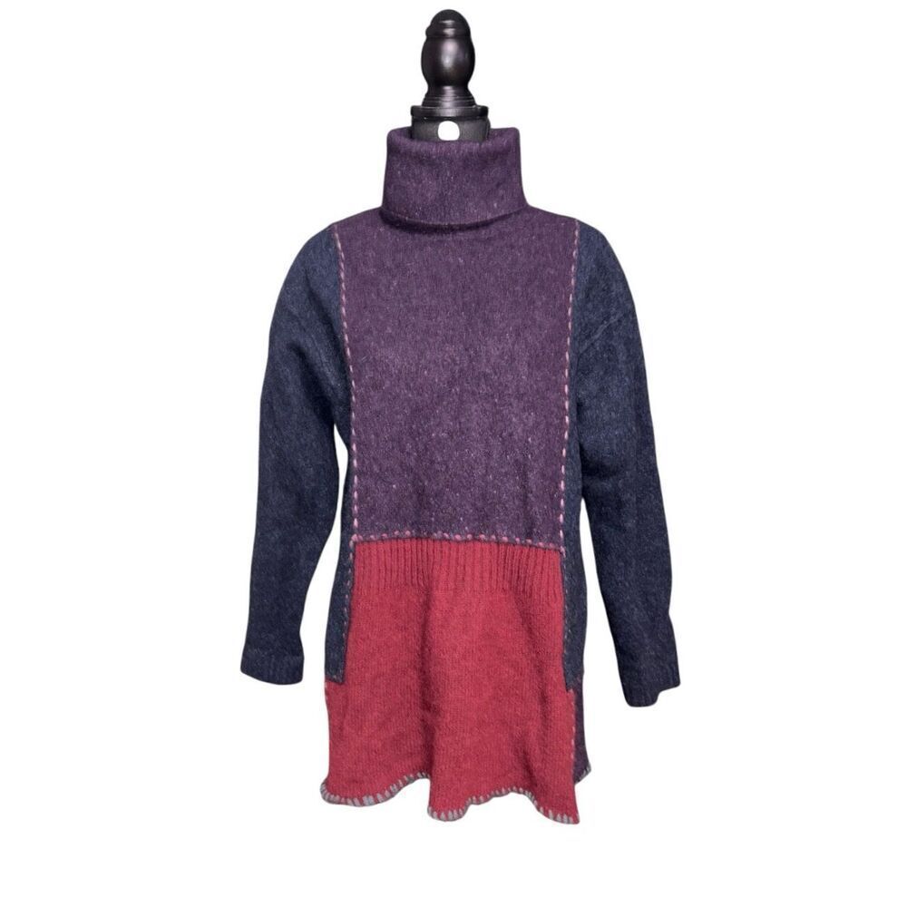 J. Jill Patchwork Turtleneck Sweater - image 1